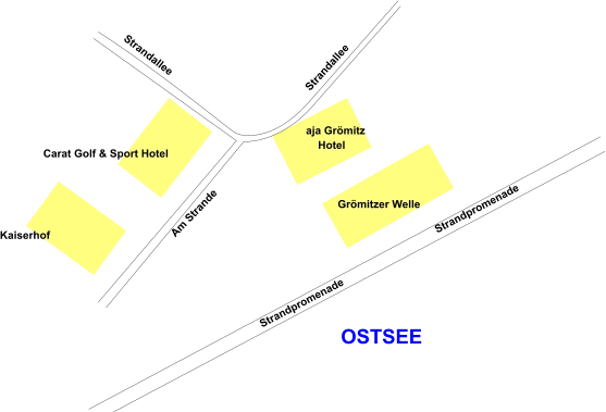 Carat Golf & Sport Hotel Kaiserhof aja Grömitz                  Hotel Grömitzer Welle Strandpromenade Am Strande Strandallee Strandallee OSTSEE Strandpromenade